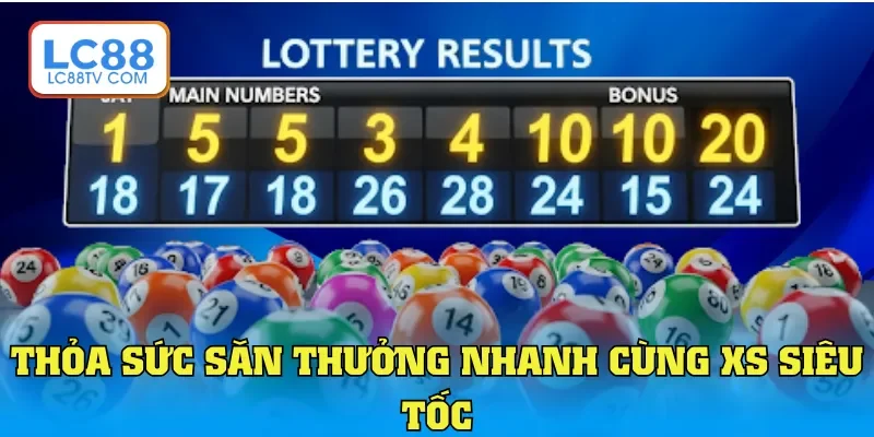 Thỏa sức săn thưởng nhanh cùng XS siêu tốc